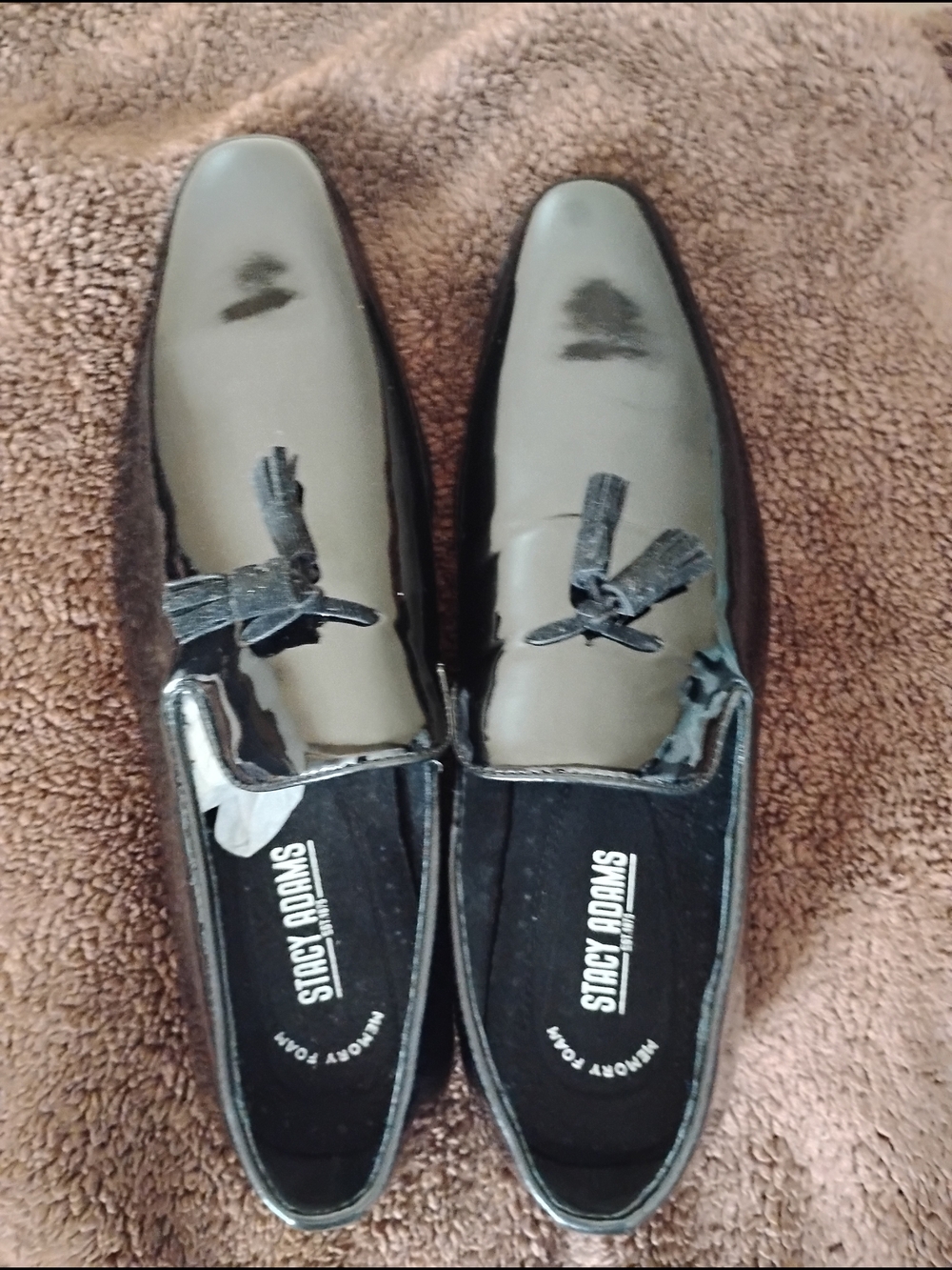 Stacy Adams Men’s Black Patent Leather Tassel Loafers